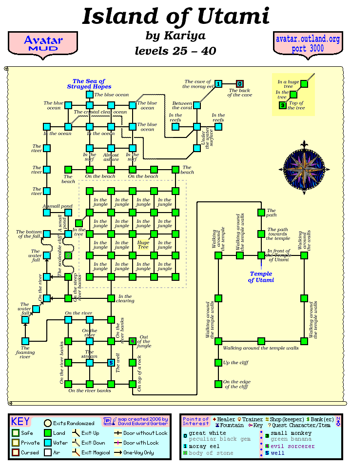 Avatar MUD Area Map - Island of Utami.GIF